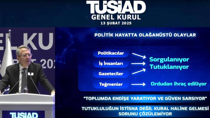 TÜSİAD’DAN SİYASİ VE EKONOMİK GELİŞMELERE ELEŞTİRİ