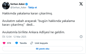 11111 - SERHAN ASKER HAKKINDA YAKALAMA KARARI!