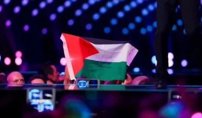EUROVISION YARI FİNALİNDE GAZZE MESAJI