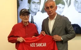 TFF Heyeti ve Milli Futbolcular Nobel Ödüllü Aziz Sancar’ı Ziyaret Etti