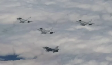 EUROFIGHTERLAR TÜRK HAVA SAHASINDA F-16’LAR TARAFINDAN KARŞILANDI