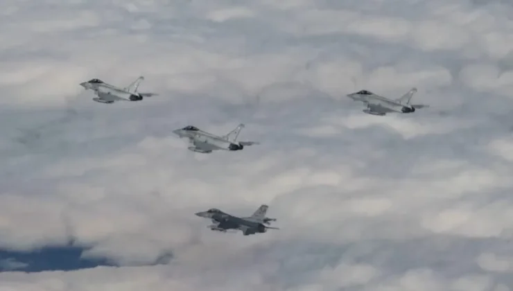 EUROFIGHTERLAR TÜRK HAVA SAHASINDA F-16’LAR TARAFINDAN KARŞILANDI