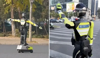 ÇİN’DE TRAFİKTE YENİ DÖNEM: İNSANSI ROBOTLAR POLİS GÖREVİNDE